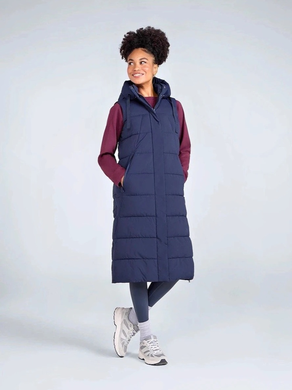 NEW Mountain Warehouse Comfort Zone Womens Longline Gilet Vest Navy SZ 12